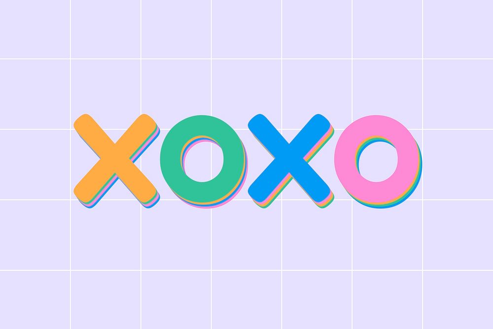 xoxo word typography boldface font 