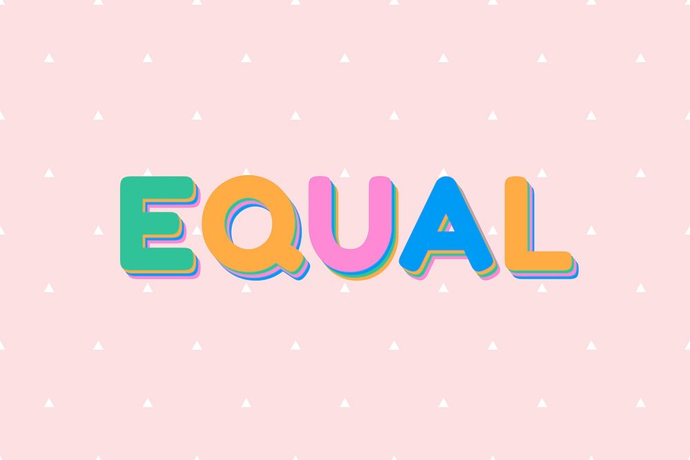 Equal text typography boldface font