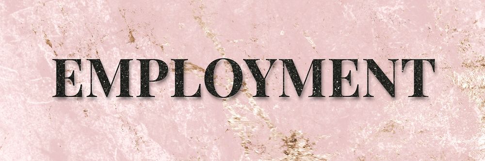 Employment lettering font typography pink texture