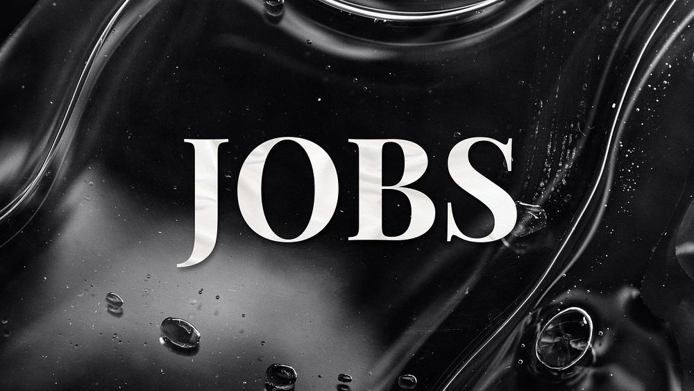 Jobs word art typography 