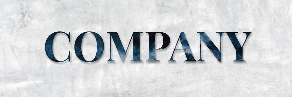 Company banner word lettering typography