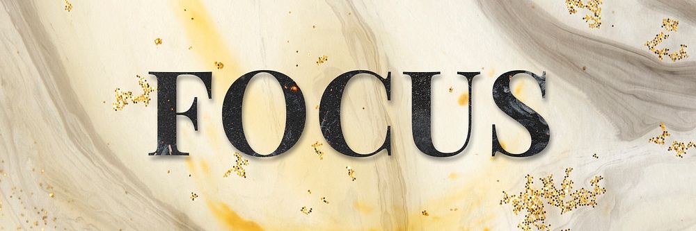 Focus text typography font gold texture