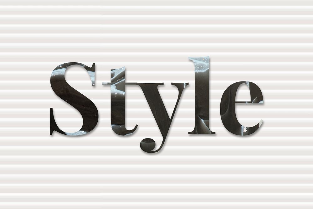 Style word art template typography