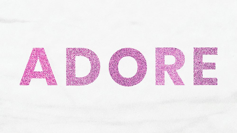 Adore shimmery pink word wallpaper