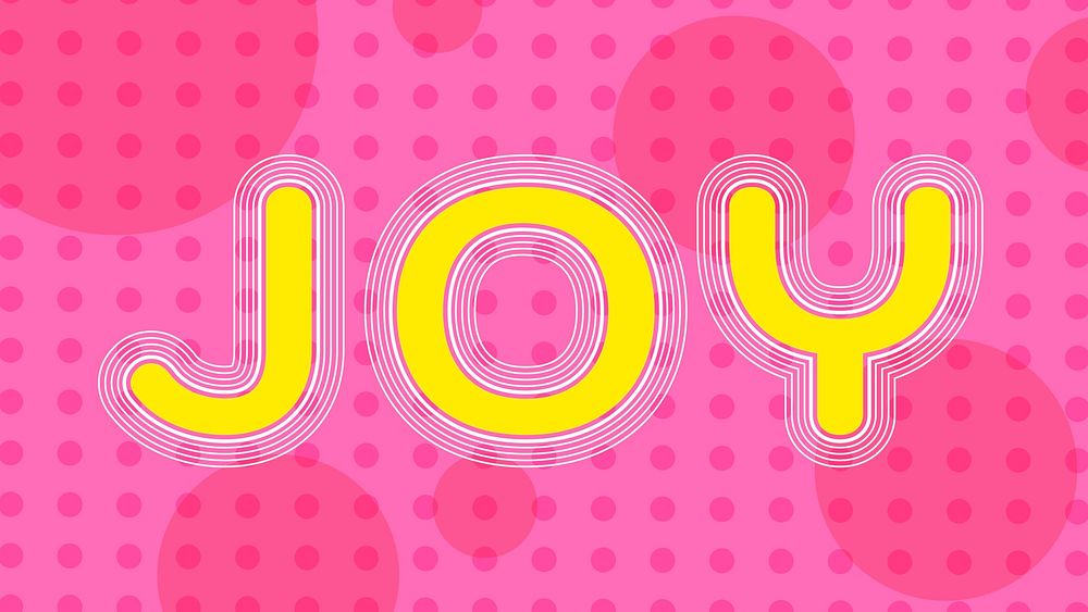 Funky joy offset stroke letters