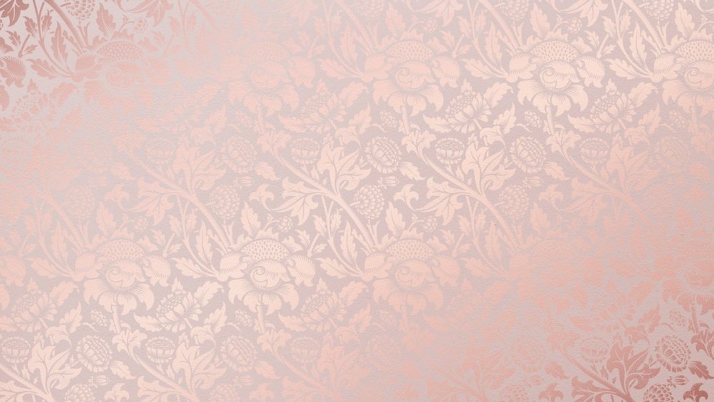 Aesthetic floral HD wallpaper, pink vintage pattern design