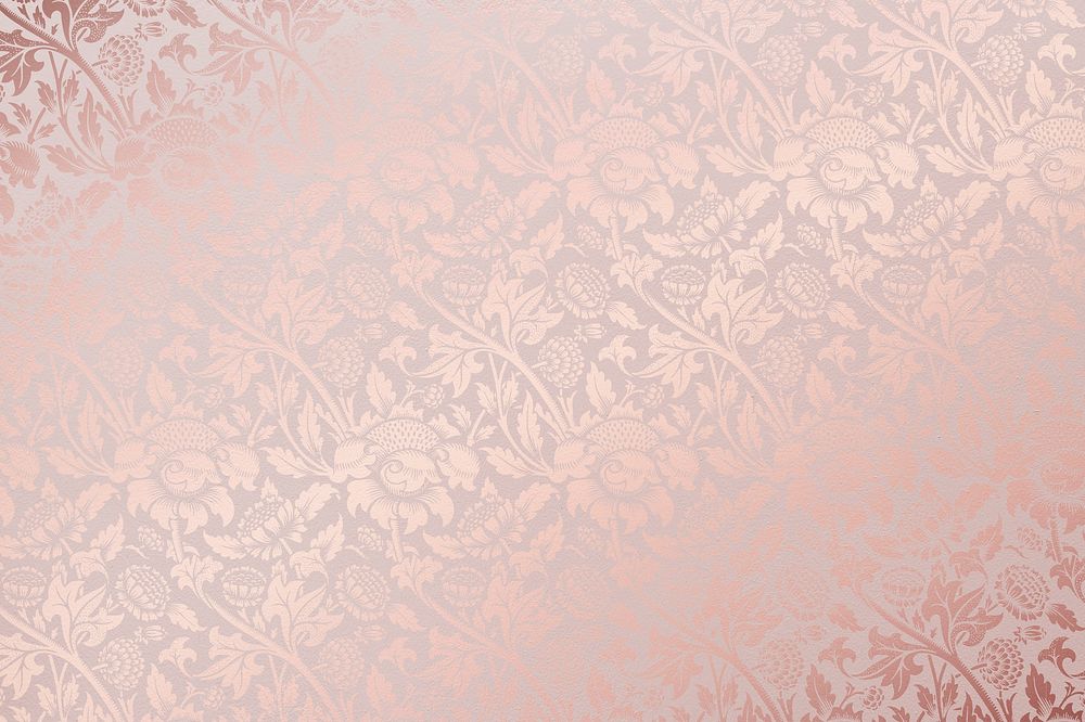 Aesthetic floral background, pink vintage pattern design psd