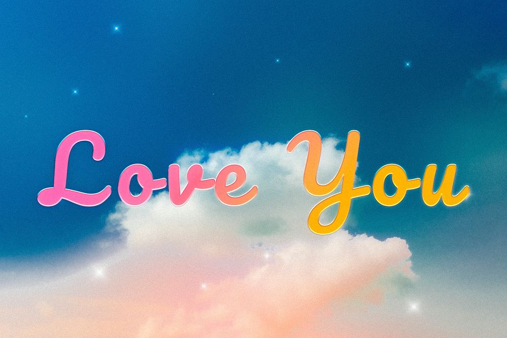 Doodle font love you typography