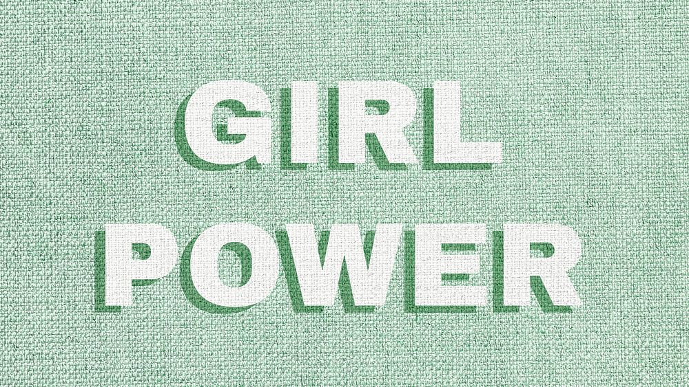 Girl power pastel textured font typography