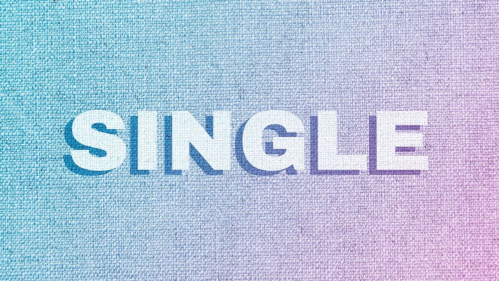 Single lettering fabric texture typography
