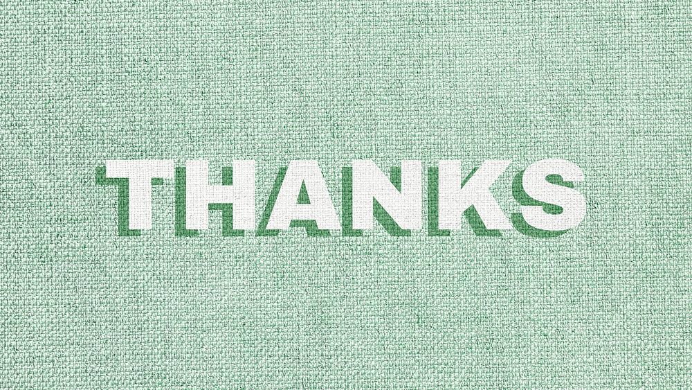 Thanks lettering bold font shadow typography