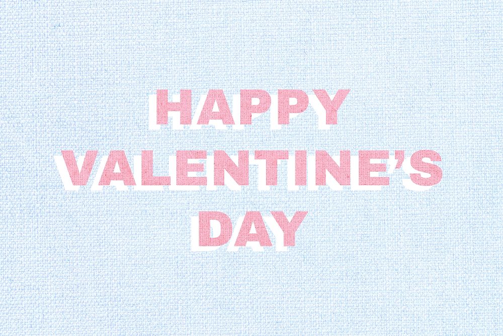 Happy valentine's day typography message