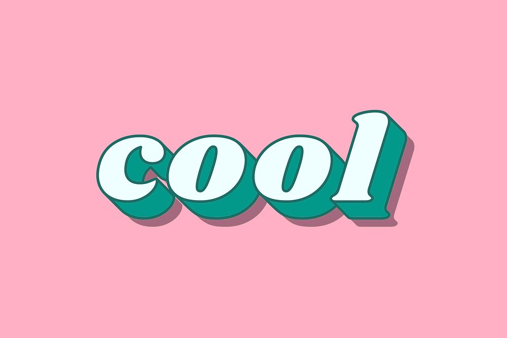 Retro bold font cool lettering shadow typography