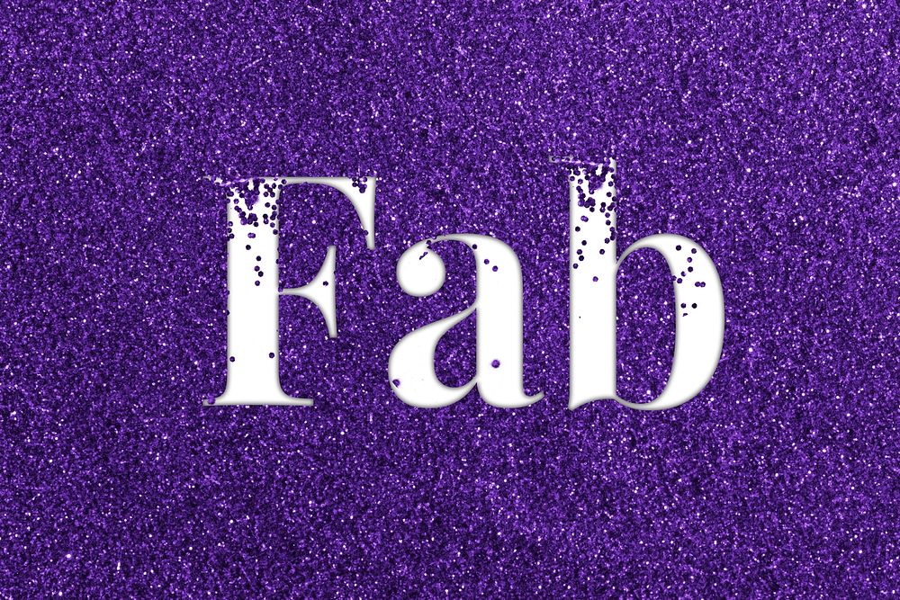 Fab glittery message typography word