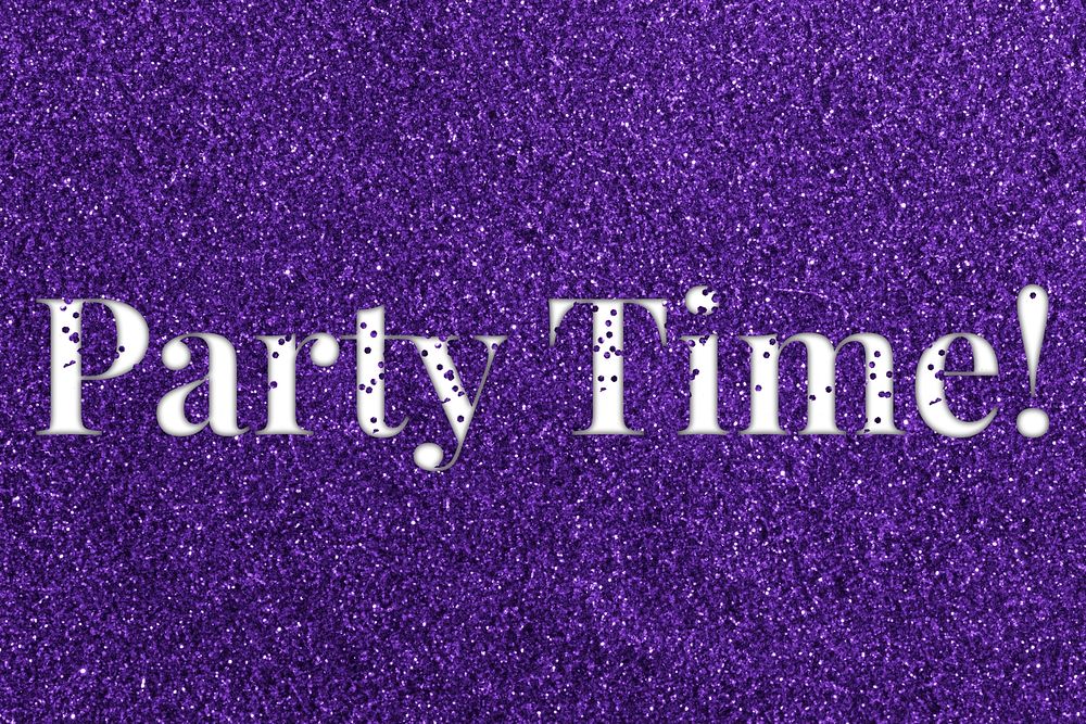 Party time! glittery typography text word