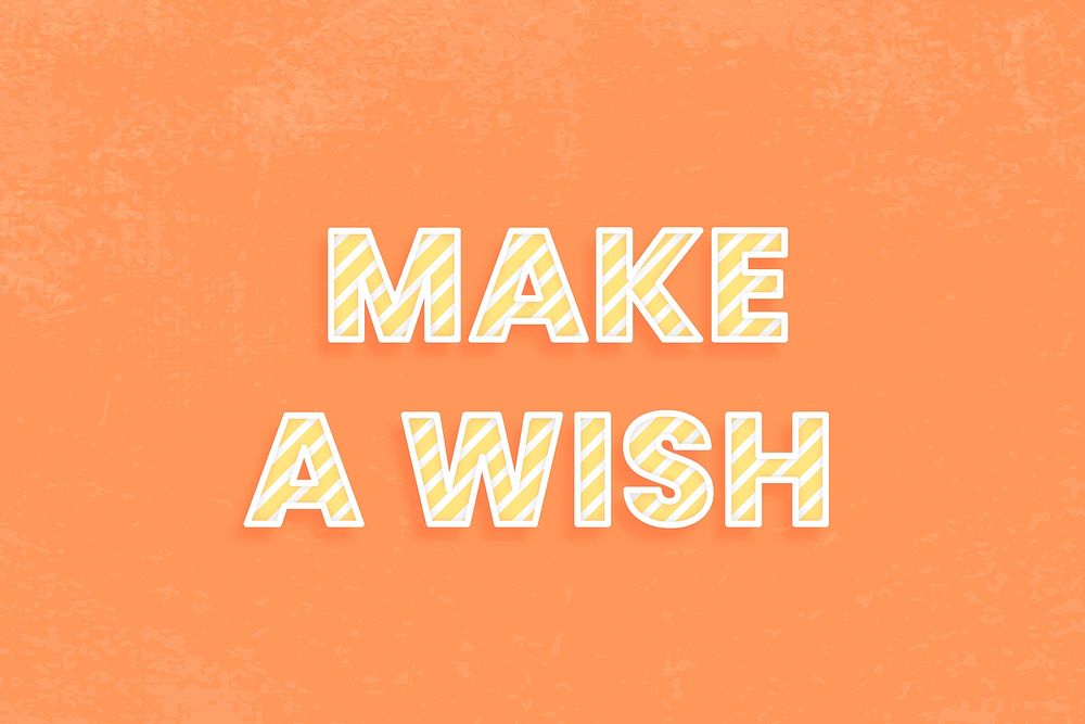 Message make a wish lettering candy cane font typography
