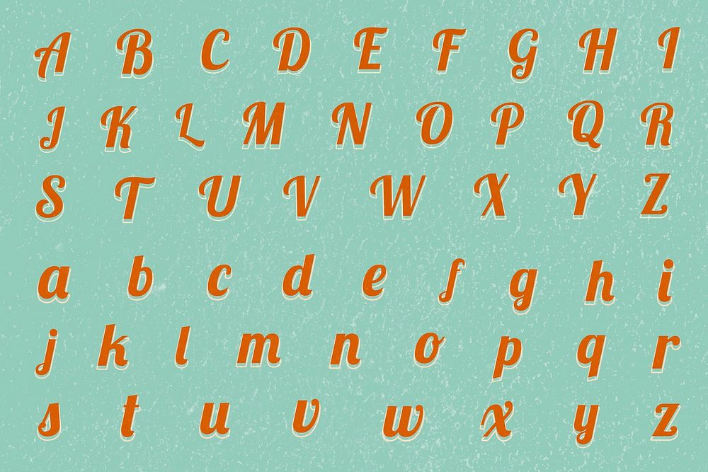 A-Z psd alphabet bold fonts lettering typography