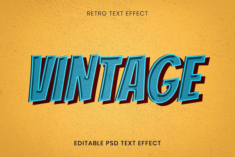 Vintage word retro style typography illustration