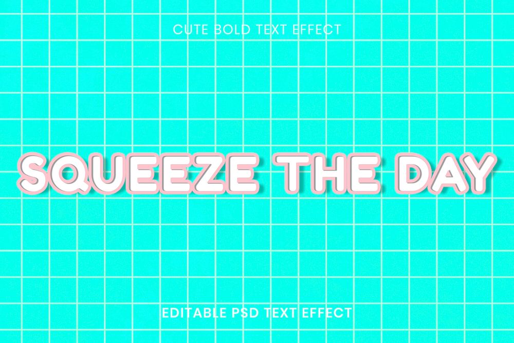 Cute psd bold 80's editable text effect template