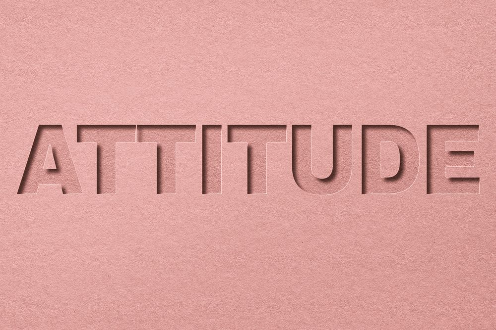 Paper cut attitude lettering font typography