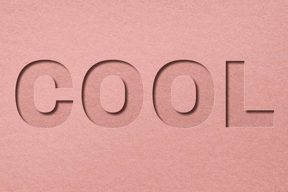 Cool 3d paper cut font typography