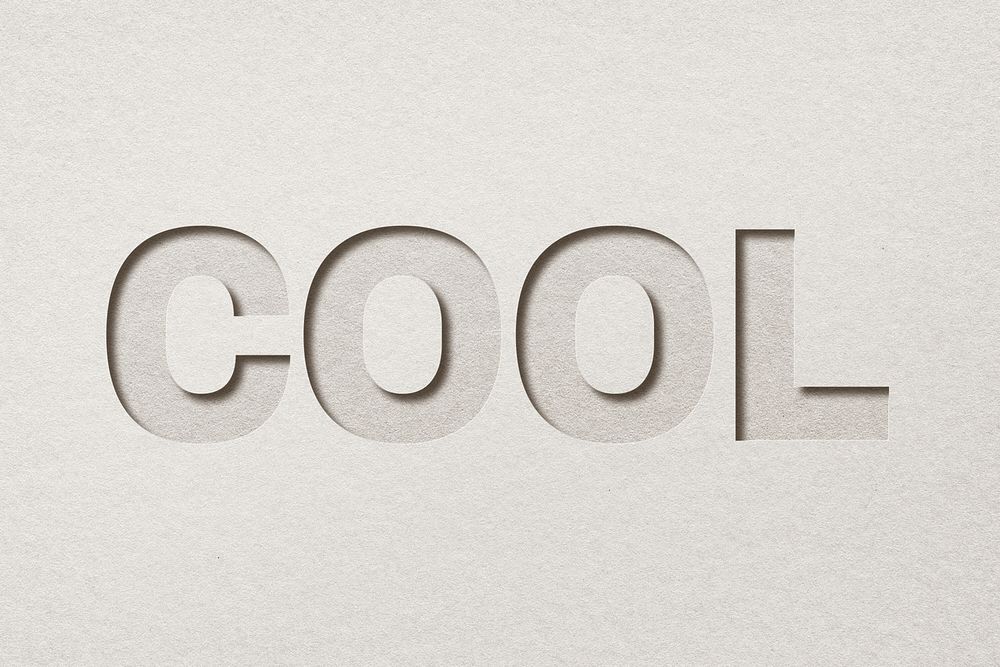 Cool psd 3d paper cut font typography