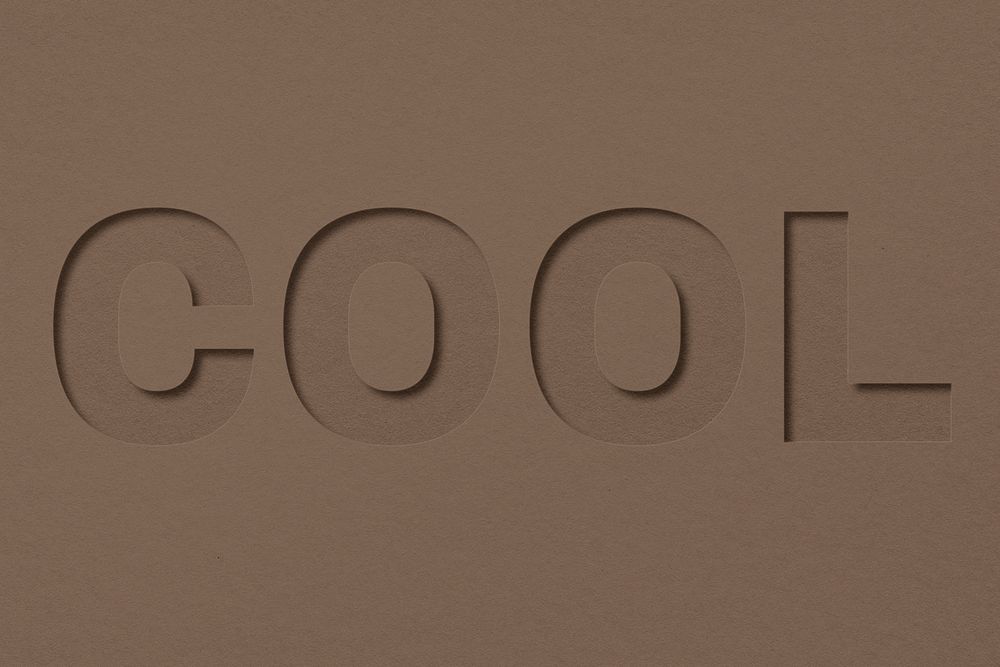 Cool text typeface paper texture