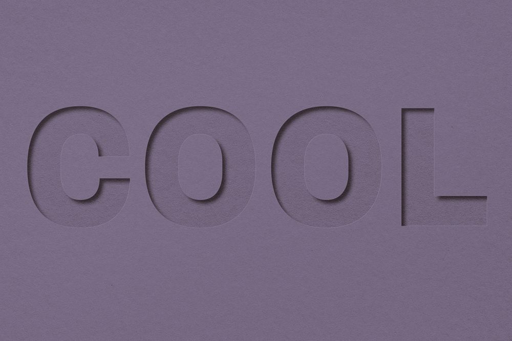 Cool text cut-out font typography
