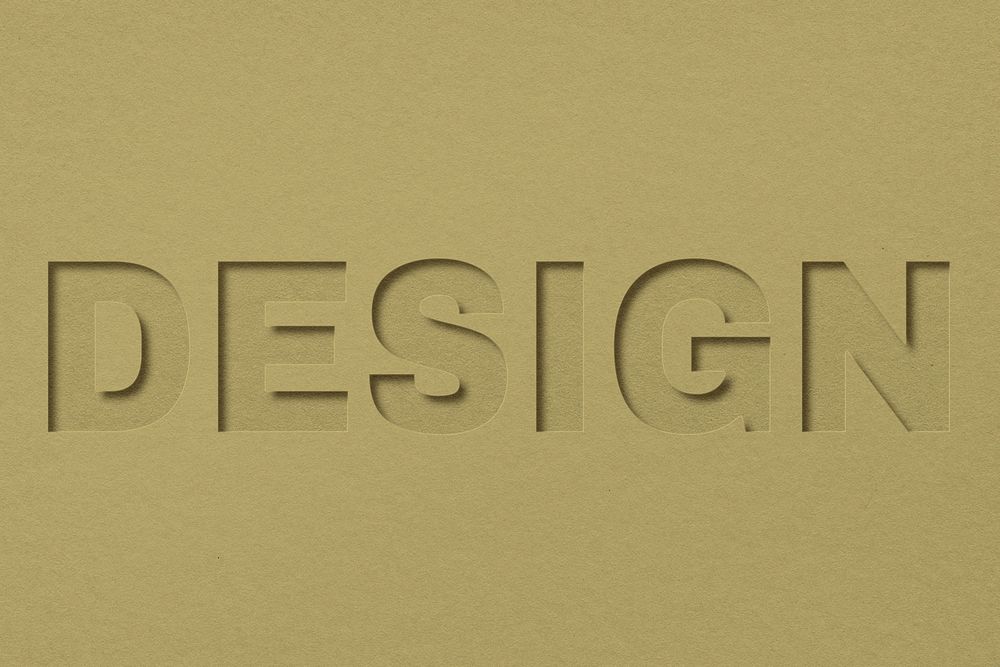 Design word bold font typography paper texture