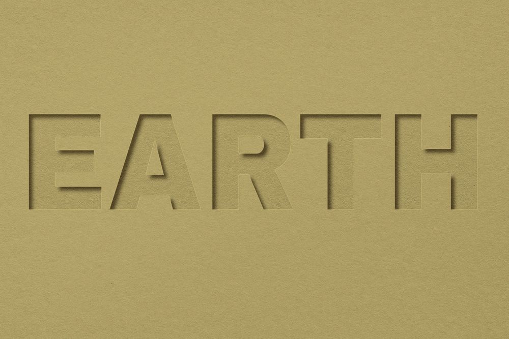 Earth text typeface paper texture