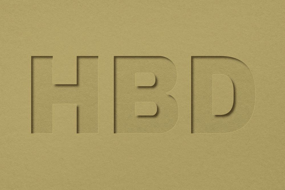 HBD text cut-out font typography | Free Photo - rawpixel