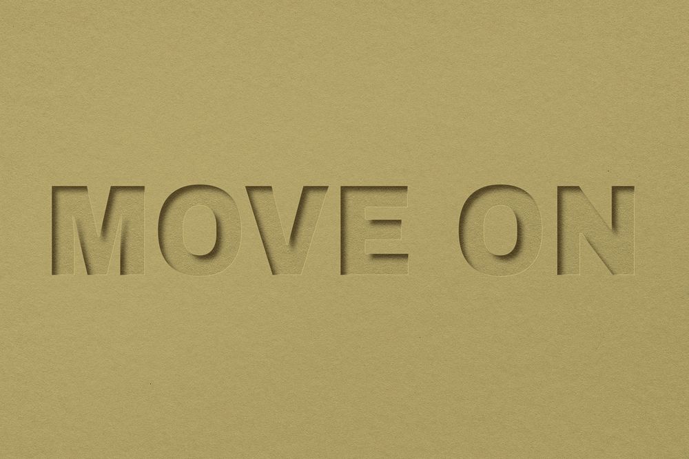 Move on text cut-out font typography
