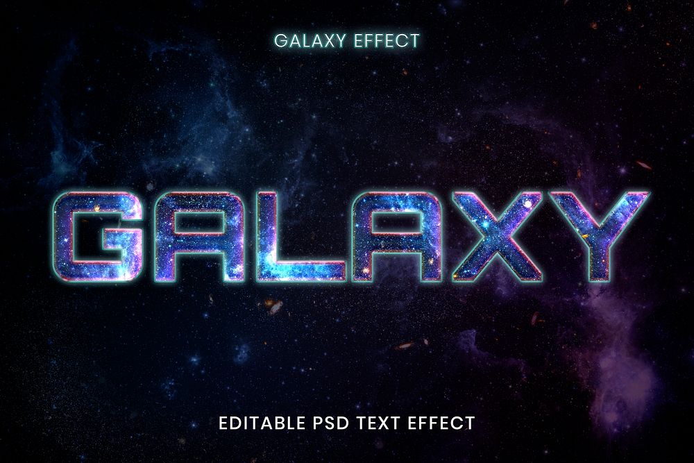 Galaxy editable psd text effect template