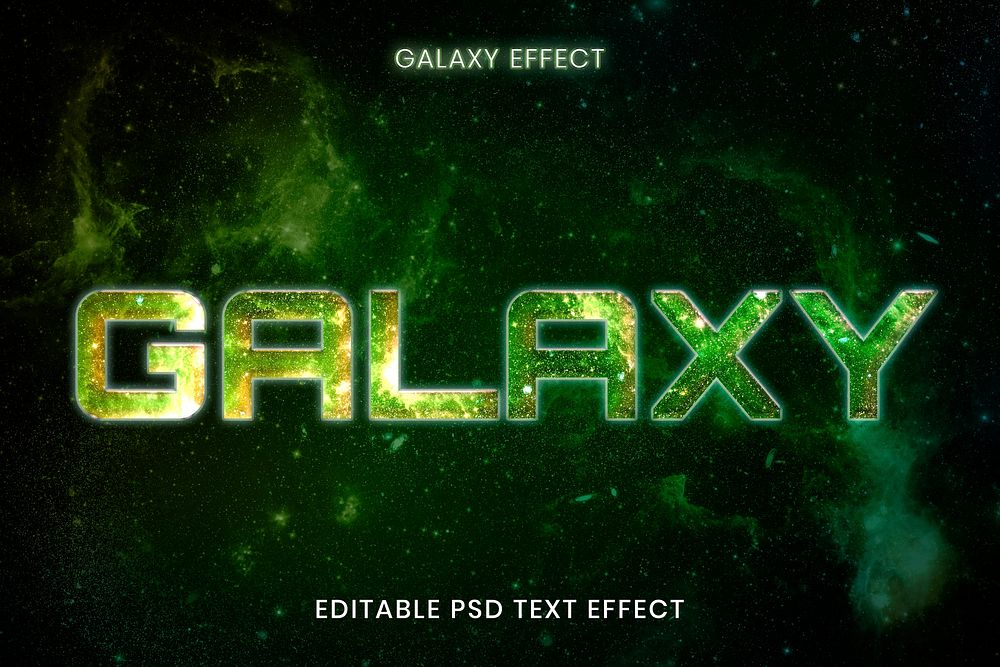 Stellar editable psd text effect template