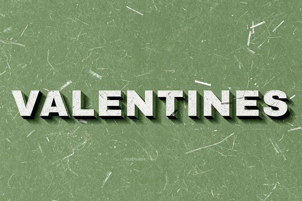 Valentines word green paper font typography wallpaper