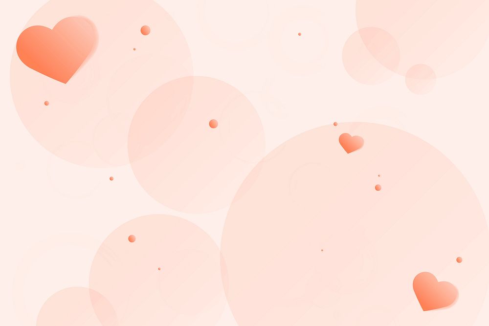 Vector cute heart bubble pattern background