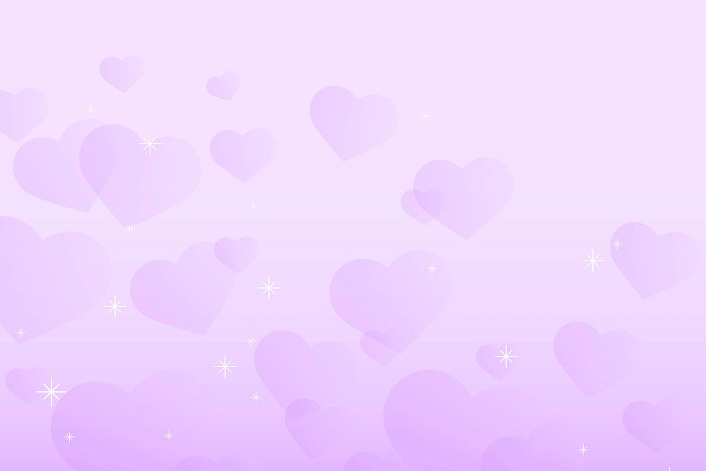 Cute lavender heart border copy space