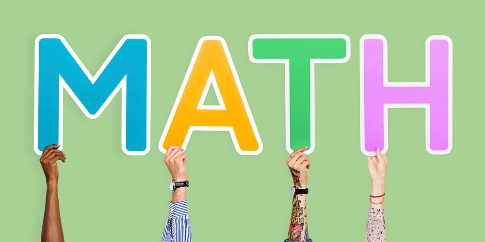Hands holding the word math | Free Photo - rawpixel