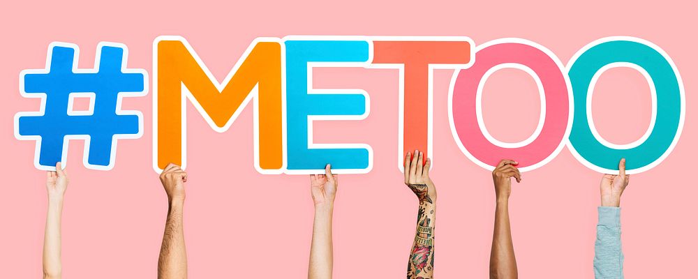 Colorful letters forming the word #metoo