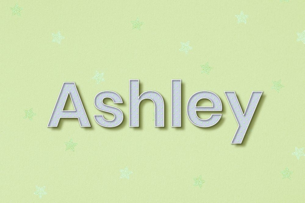 Polka dot Ashley name typography