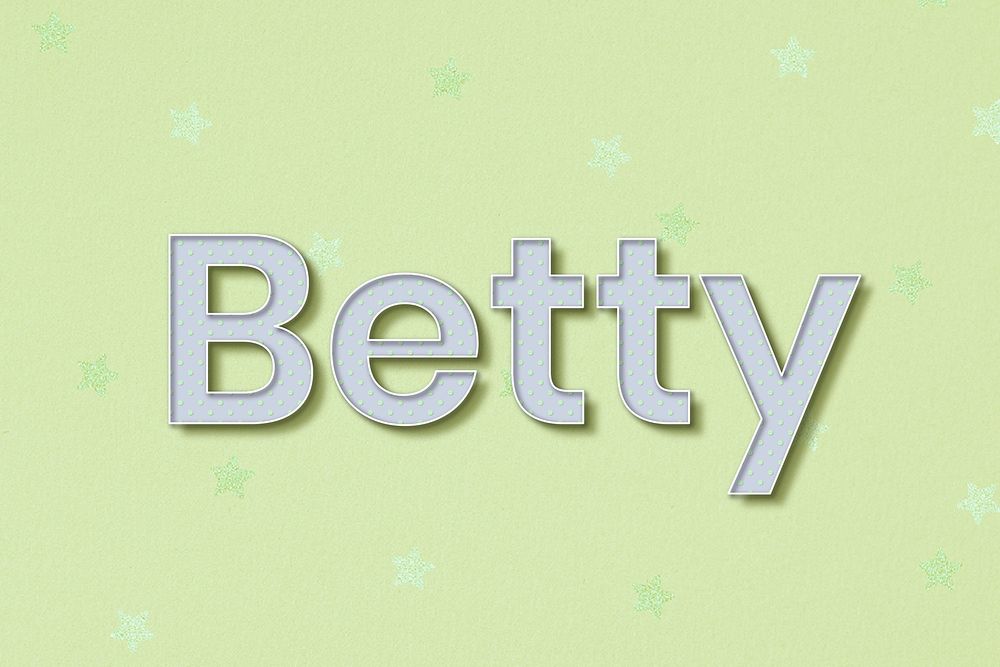 Polka dot Betty name typography