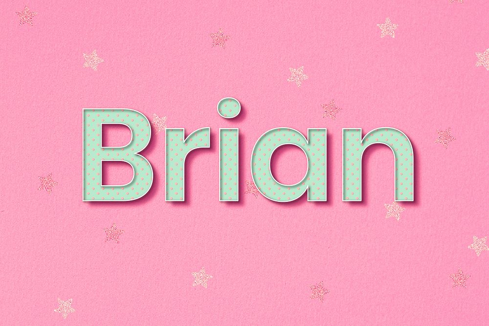 Brian polka dot typography word