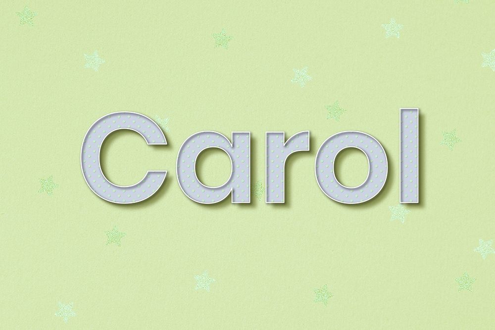 Polka dot Carol name typography
