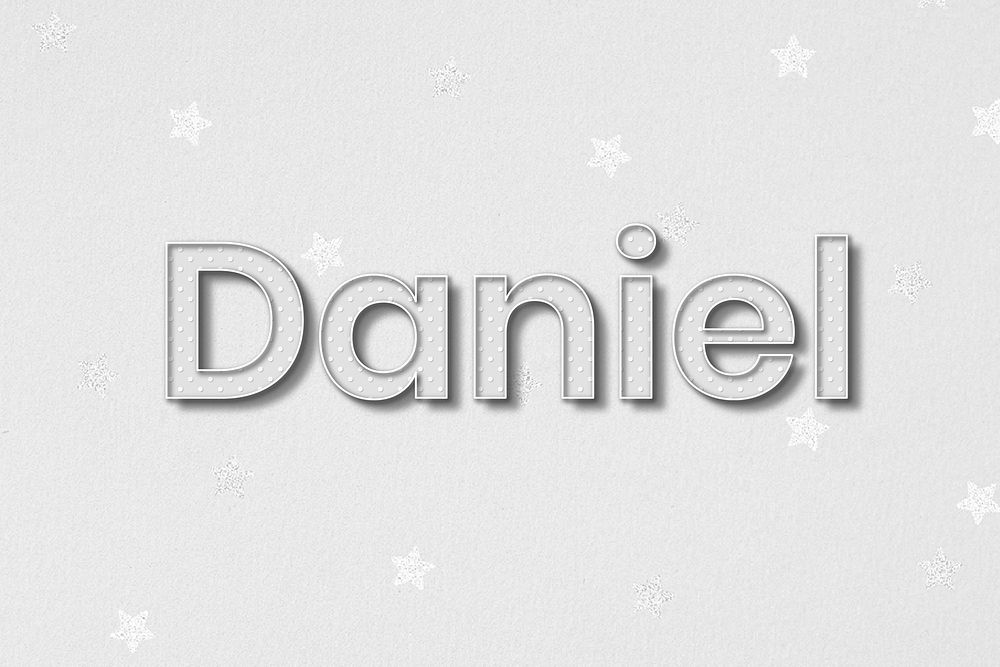 Daniel male name lettering typography