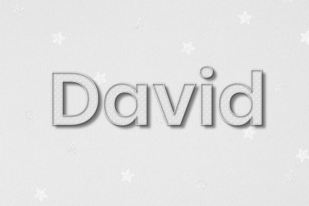 David male name lettering typography