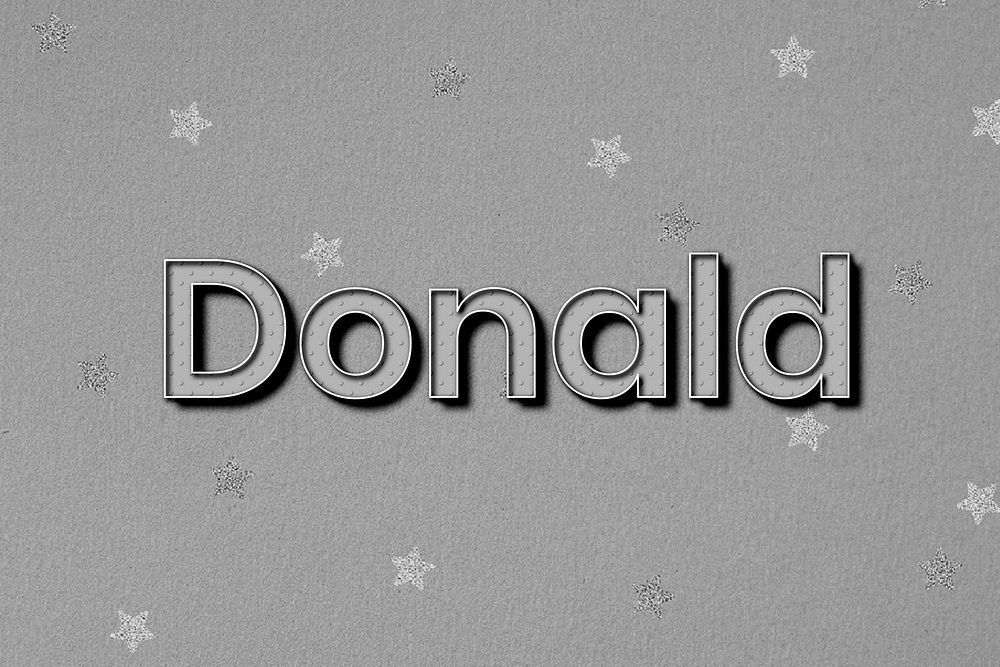 Donald name polka dot lettering font typography