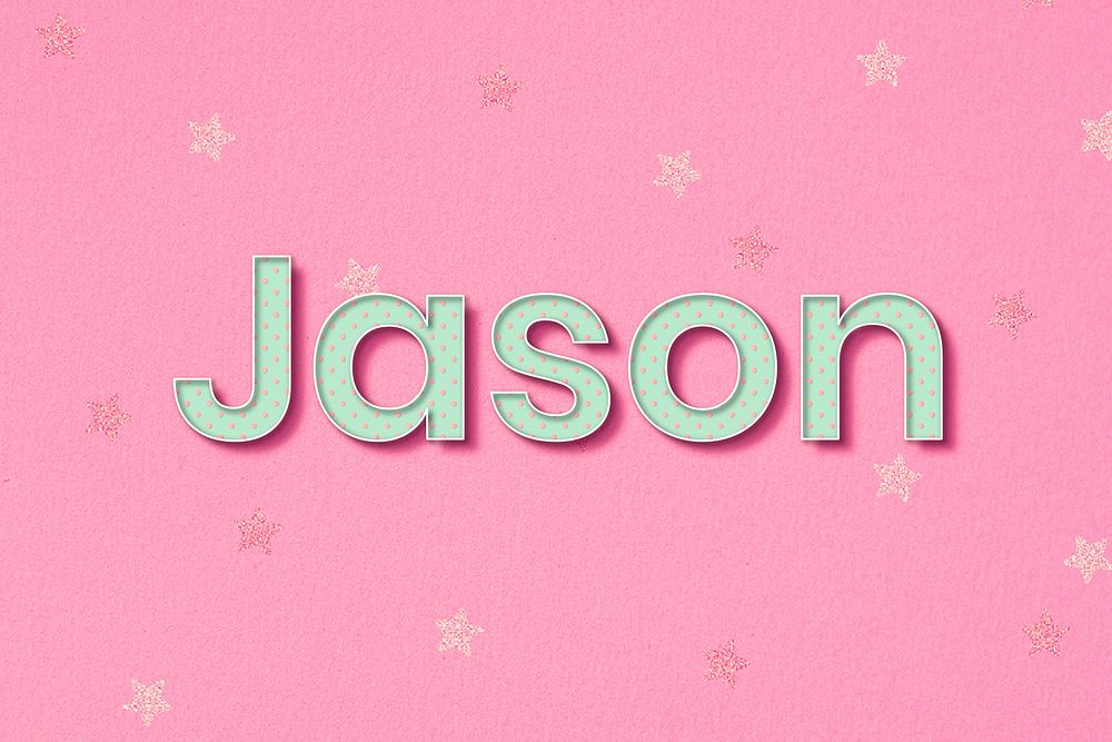 Jason polka dot typography word