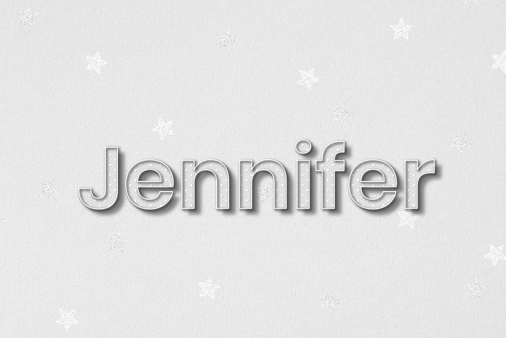 Jennifer male name lettering typography