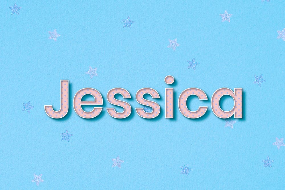 Jessica female name typography text