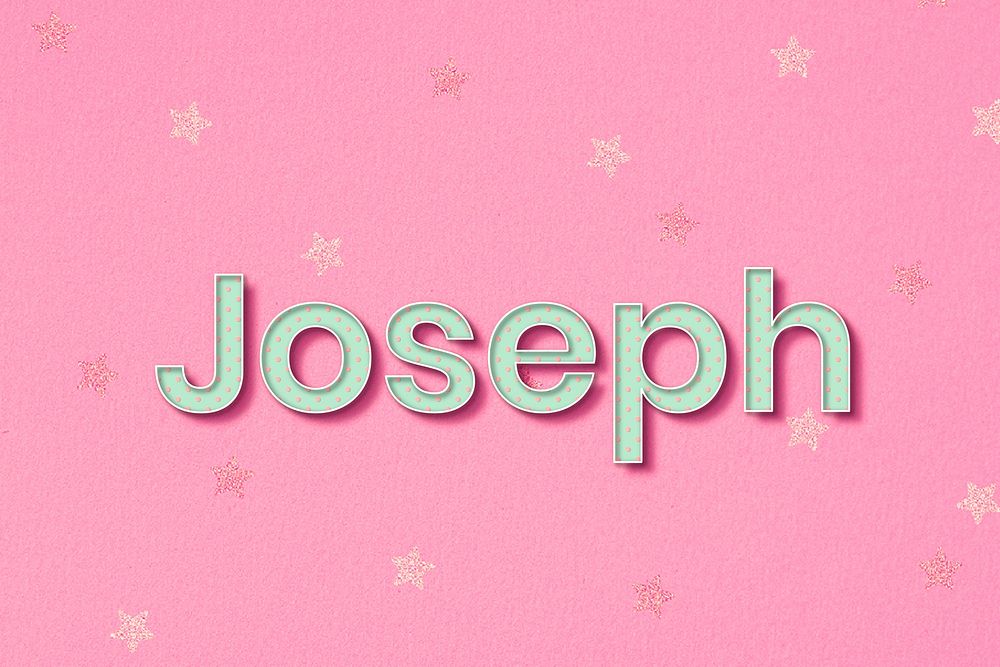 Joseph polka dot typography word